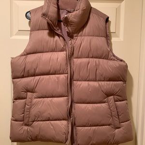 Old Navy puffer vest blush color